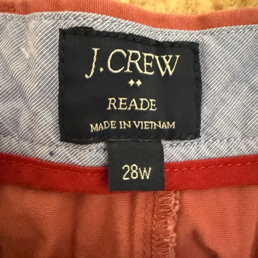 J. Crew Men's 28W Cotton Chino Shorts in Dusty Rose